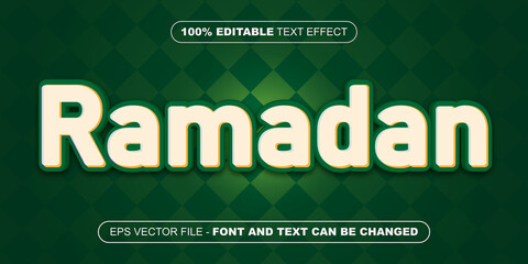 ramadan 3d editable text effect
