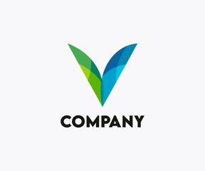 Fototapeta premium V letter logo design. V logo