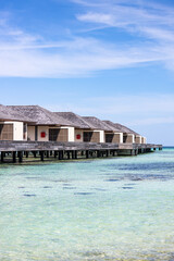 Luxury villas on a Maldives resort