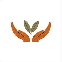 Natural leaf icon. Save our planet, save nature Illustartions.