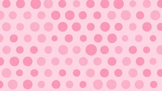 Blinking pink polka dots float and blink on a 4K pink background.