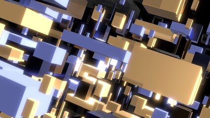 VJ キューブ デジタル シンプル 薄紫 黄色 [別Verあり]