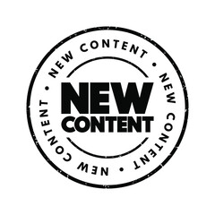 New Content text stamp, concept background
