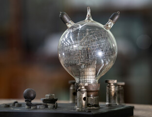 Radio transmitter lamp from the beginning of the last century
