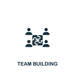 Team Building icon. Monochrome simple icon for templates, web design and infographics