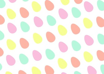 Easter egg pattern silhouette on white background illustration colorful 