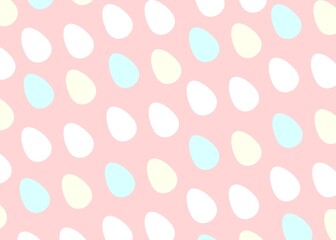 Easter egg pattern silhouette on white background illustration 