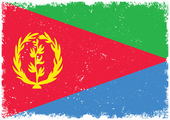Illsutrated of Eritrea grunge flag