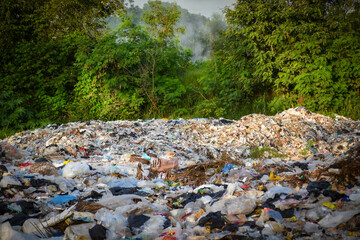 A huge garbage full of human waste.