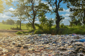 A huge garbage full of human waste.