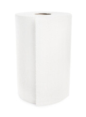 Roll of paper towels isolated on white