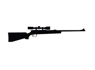sniper rifle silhouette vector