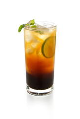 ice cofee lemon lime soda with clipping path