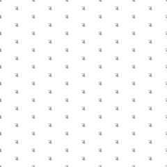 Square seamless background pattern from black jupiter astrological symbols. The pattern is evenly filled. Vector illustration on white background