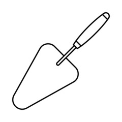 Icon trowel for laying bricks on cement mortar, trowel for construction