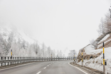 Julierpass, Passstrasse, Bergstrasse, Strassendienst, Passhöhe, Engadin, Alpen, Winter,...
