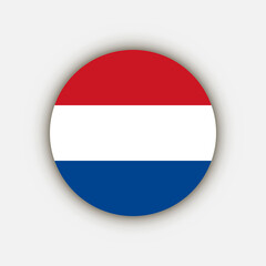 Country Netherlands. Netherlands flag. Vector illustration.