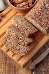 Homemade rye bread with seeds