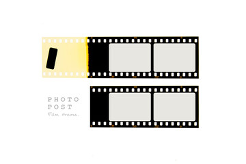 (35 mm.) film collections frame.With black space.film camera.	