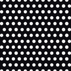 black and white dots vector seamless repeat pattern print background