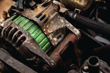 Old car engine element
