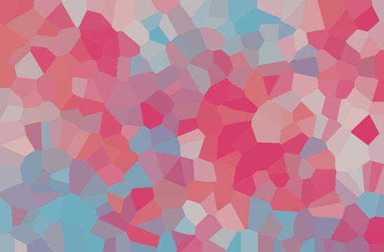 Polygonal abstract background of geometric shapes. Colorful mosaic pattern. Vector illustration. Blue, pink, beige colors. Abstract shapes art in pastel colors