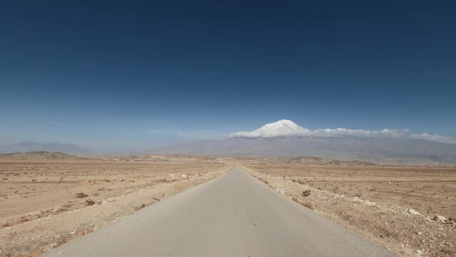 Driving To The Foot Of Mount Ararat, Turkey
