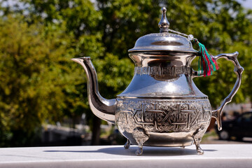 Oriental style pitcher tea carafe decanter