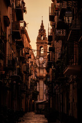 Palermo City in the morning Hours in Sicily, Italy