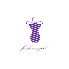 body fashion logo hanger illustration vector design