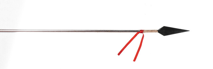 ancient war spear isolated on white background