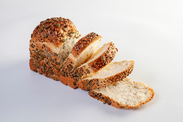 healthy whole grain bread with carrot and seeds