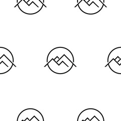 Simple mountain logo, icon illustration. Vector illustration.