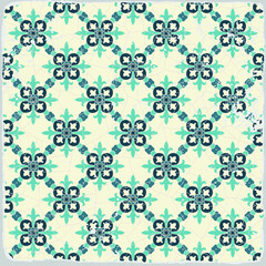 Traditional ornate portuguese tiles azulejos. Vintage pattern for textile design. Geometric mosaic, majolica. Seamless geometric pattern. Vector decorative background. Vintage floral pattern.