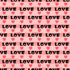 An illustration with the inscription - Love. Repeating lettering. Background for scrapbooking, albums, advertising, printing, websites, mobile screensavers, bloggers.