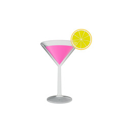 cocktail with lemon