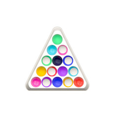 3d render illustration of triangle with balls for billiards. Modern trendy design. Simple icon for web and app. Isolated on white background.