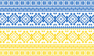 Ukraine flag yellow and blue colors pattern illustration national background traditional