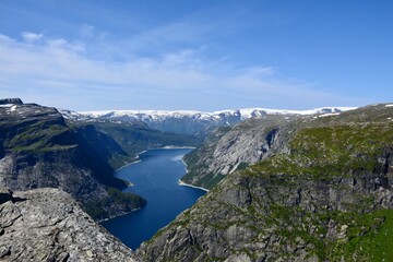 lake and mountains