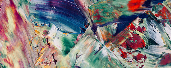 Color texture. Hand drawn oil painting on canvas. Abstract art background. Modern, contemporary art. Colorful canvas. Wall decor background	