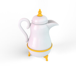 Arabic Coffee Pot From The Left Side 