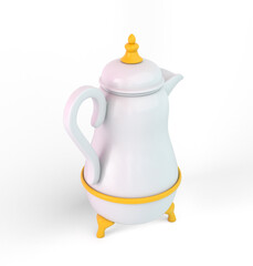 Arabic Coffee Pot From The Left Side 