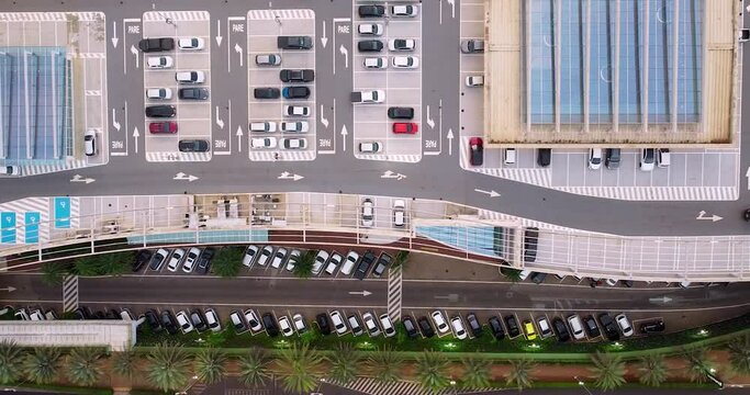 Ribeir&atilde;o Preto, S&atilde;o Paulo / Brazil - February 09 &ndash; 2022, Aerial image of Ribeir&atilde;o Shopping, the largest mall in Ribeir&atilde;o Preto city, Brazil.