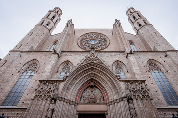 Fototapeta na wymiar Iglesia Santa Maria del Mar, El Born, Barcelona