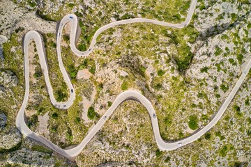 Curvy road from high angle
