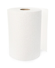 Roll of paper towels isolated on white