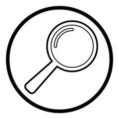 Circle Flat Icon Isolated On White Background