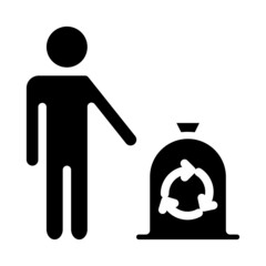 people with trash icon