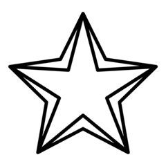 Fototapeta premium Star Abstract Flat Icon Isolated On White Background