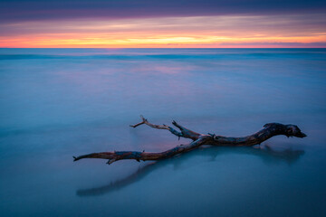 Sonnenuntergang am Ostsee Strand auf Fischland Darß Zingst